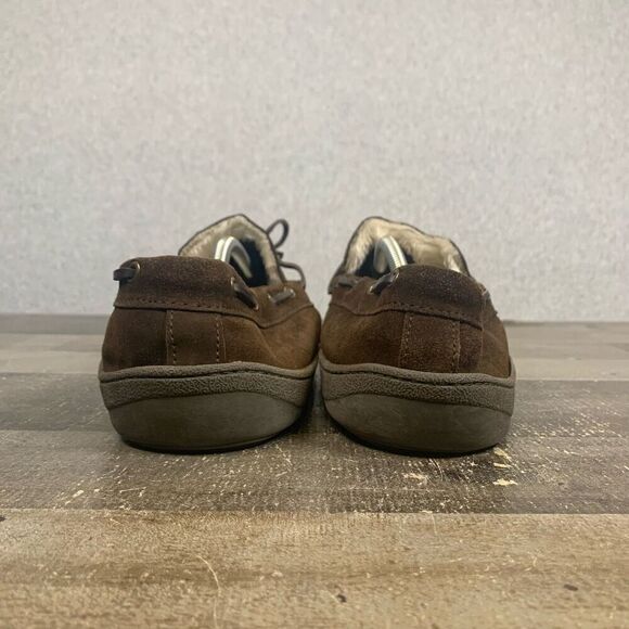 Clarks Bruno Suede Moccasin Faux Fur Slippers Dark Brown 22SH-0011 Mens Size 12M - Picture 10 of 10